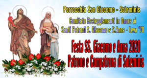 Banner Festeggiamenti in onore dei Santi Patroni San Giacomo e Sant'Anna - Soleminis- Dal 24 al 26 Luglio 2020 - ParteollaClick