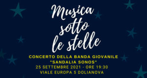 Banner Musica sotto le stelle, concerto della Banda Giovanile SANDALIA SONOS - Dolianova - 25 Settembre 2021 - ParteollaClick