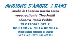 Banner Recital MUOIONO D'AMORE I RAMI a Villa de Villa con la Cooperativa Sociale Salto del Delfino - Dolianova - 23 Ottobre 2021 - ParteollaClick