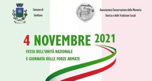 Banner Festa dell'Unità Nazionale e Giornata delle Forze Armate in Piazza Eroici Caduti - Serdiana - Giovedì 4 Novembre 2021 - ParteollaClick