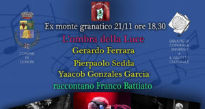 Banner L'OMBRA DELLA LUCE, omaggio a Franco Battiato tra parole e musica all'Ex Montegranatico - Donori - 21 Novembre 2021 - ParteollaClick