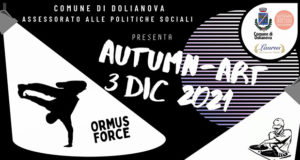 Banner AUTMN ART, break dance, musica, arte e lab writing in Piazza Europa - Dolianova - 3 Dicembre 2021 - ParteollaClick