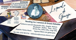 Banner Le Parole di Grazia, reading tra i romanzi di Grazia Deledda - Donori - 10 Dicembre 2021 - ParteollaClick