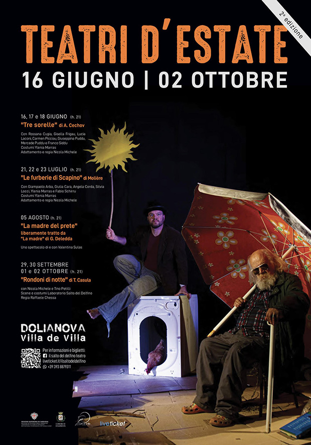 2ª ed. del festival TEATRI D'ESTATE - Dolianova - Dal 16 Giugno al 2 ottobre 2022 - ParteollaClick