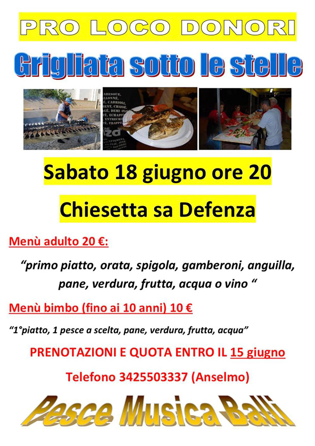 Grigliata di Pesce Sotto le Stelle - Donori - 18 Giugno 2022 - ParteollaClick