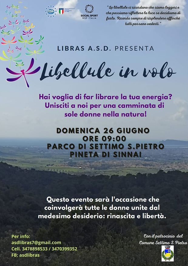 Libellule in volo, camminata di sole donne nella natura - Settimo San Pietro - 26 Giugno 2022 - ParteollaClick