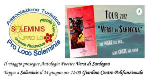 Banner Presentazione dell'antologia poetica Versi di Sardegna - Soleminis - 24 Giugno 2022 - ParteollaClick