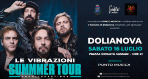 Banner LE VIBRAZIONI in concerto in Piazza Brigata Sassari- Dolianova - 16 Luglio 2022 - ParteollaClick