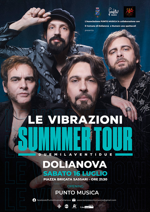 LE VIBRAZIONI in concerto in Piazza Brigata Sassari- Dolianova - 16 Luglio 2022 - ParteollaClick