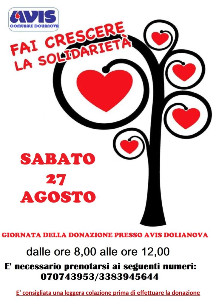 Giornata della Donazione di Sangue 2022 - Dolianova - 27 Agosto 2022 - ParteollaClick