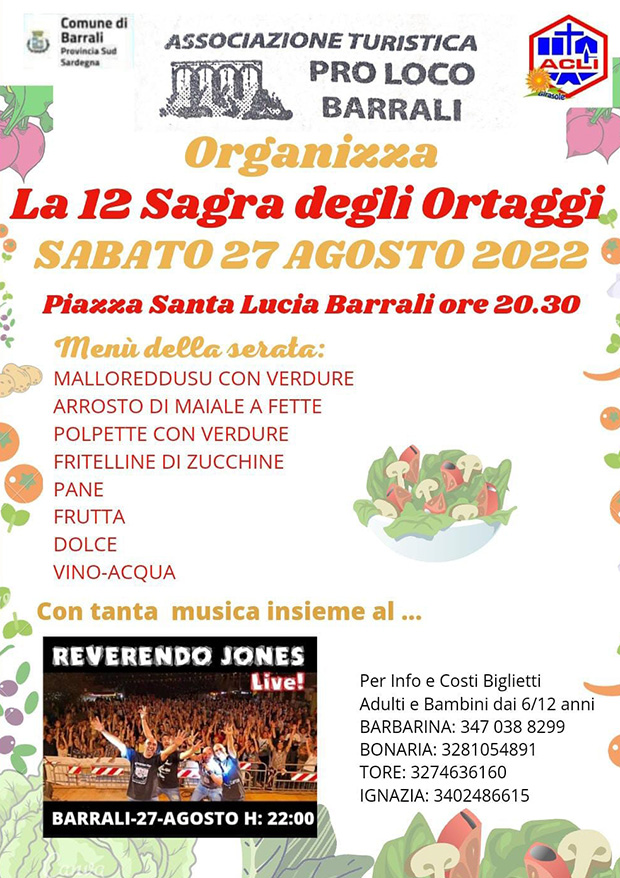 Sagra degli ortaggi - Barrali - 27 Agosto 2022 - ParteollaClick