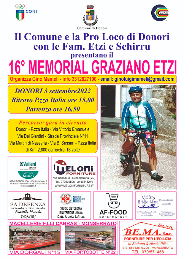 16° Memorial Graziano Etzi - Donori - 3 Settembre 2022 - ParteollaClick