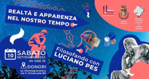 Banner REALTÀ E APPARENZA NEL NOSTRO TEMPO, filosofando con Luciano Pes - Donori - 10 Settembre 2022 - ParteollaClick