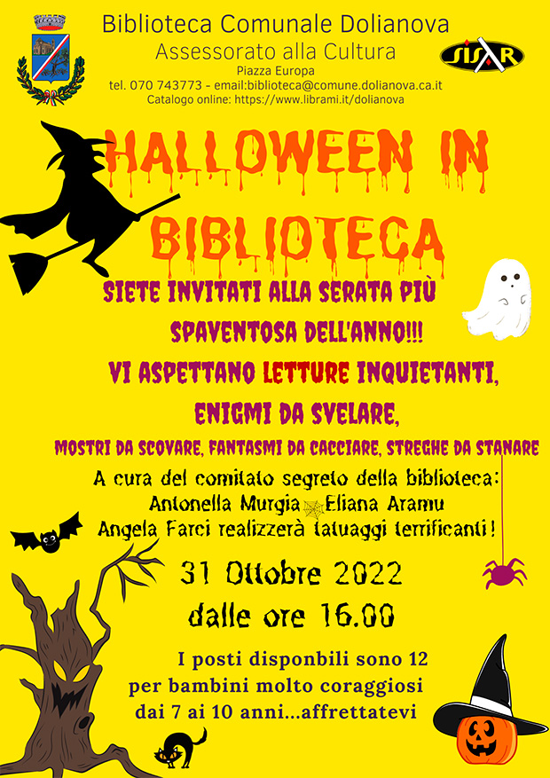 Festa Halloween - Biblioteca Dolianova - 31 Ottobre 2022 - ParteollaClick