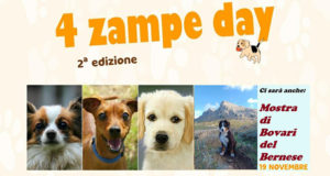 Banner 2ª edizione di 4 zampa day - Serdiana - 18 e 19 Novembre 2022 - ParteollaClick