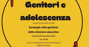 Banner Genitori e adolescenza, incontro formativo a Casa Dessy - Settimo San Pietro - 18 Novembre 2022 - ParteollaClick