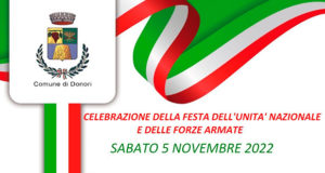 Banner Giornata dell'Unità Nazionale delle Forze Armate e dei Caduti in Guerra - Donori - 5 Novembre 2022 - ParteollaClick