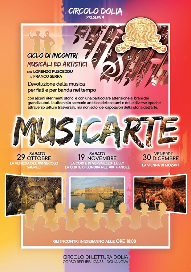 MUSICARTE - Dolianova - 29 Ottobre, 19 Novembre e 30 Dicembre 2022 - ParteollaClick