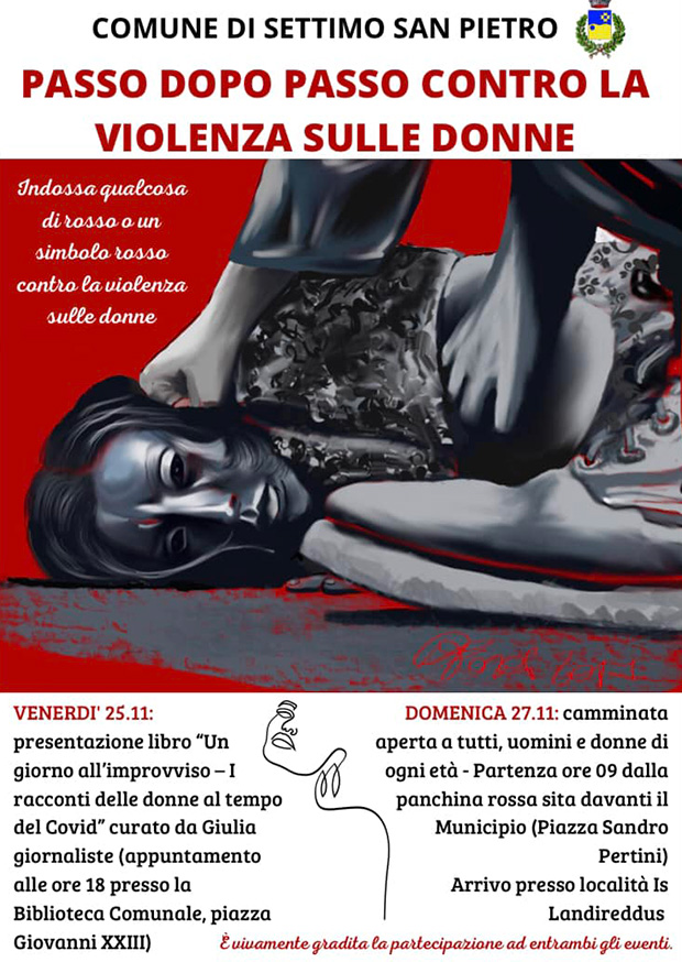 Passo dopo passo contro la violenza sulle donne - Settimo San Pietro - 25 e 27 Novembre 2022 - ParteollaClick