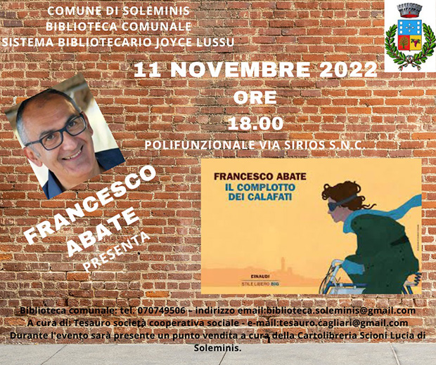 Presentazione del libro IL COMPLOTTO DEI CALIFATI - Soleminis - 11 Novembre 2022 - ParteollaClick