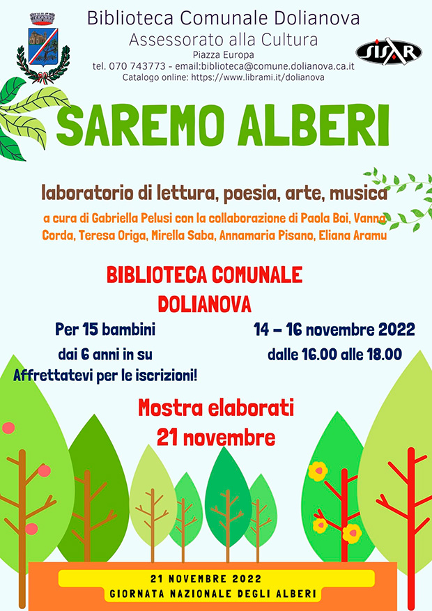 SAREMO ALBERI - Biblioteca Comunale di Dolianova - 14 e 16 Novembre 2022 - ParteollaClick