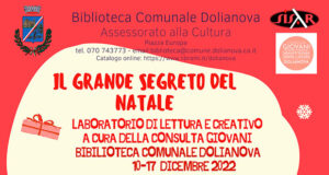 Banner IL GRANDE SEGRETO DEL NATALE, laboratorio di lettura e creativo per bambini - Dolianova - 10 e 17 Dicembre 2022 - ParteollaClick