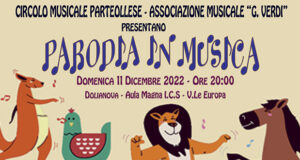 Banner PARODIA IN MUSICA - Dolianova, Istituto Comprensivo Statale, Viale Europa 5 - 10 Dicembre 2022 - ParteollaClik