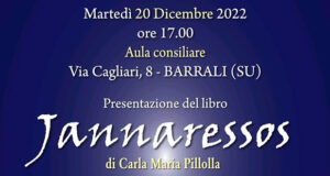 Banner Presentazione del libro Jannaressos di e con Carla Maria Pillolla - Barrali - 20 Dicembre 2022 - ParteollaClick
