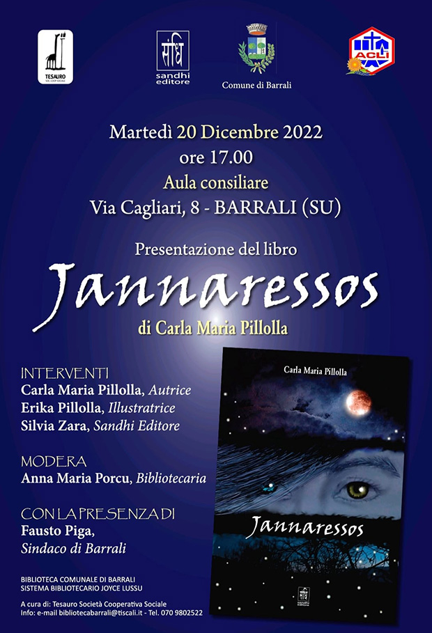 Presentazione del libro Jannaressos di e con Carla Maria Pillolla - Barrali - 20 Dicembre 2022 - ParteollaClick