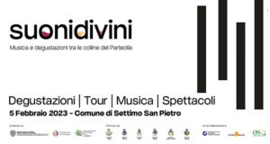 Banner Suonidivini 2022, Musica e Degustazioni tra le colline del Parteolla - Settimo San Pietro - 5 Febbraio 2023 - ParteollaClick