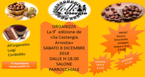 Banner 9ª Edizione Sa Castangia Arrostia, Castagne, Pecora, Bruschette, Acqua, Vino e Folklore - Donori - 8 Dicembre 2018 - ParteollaClik